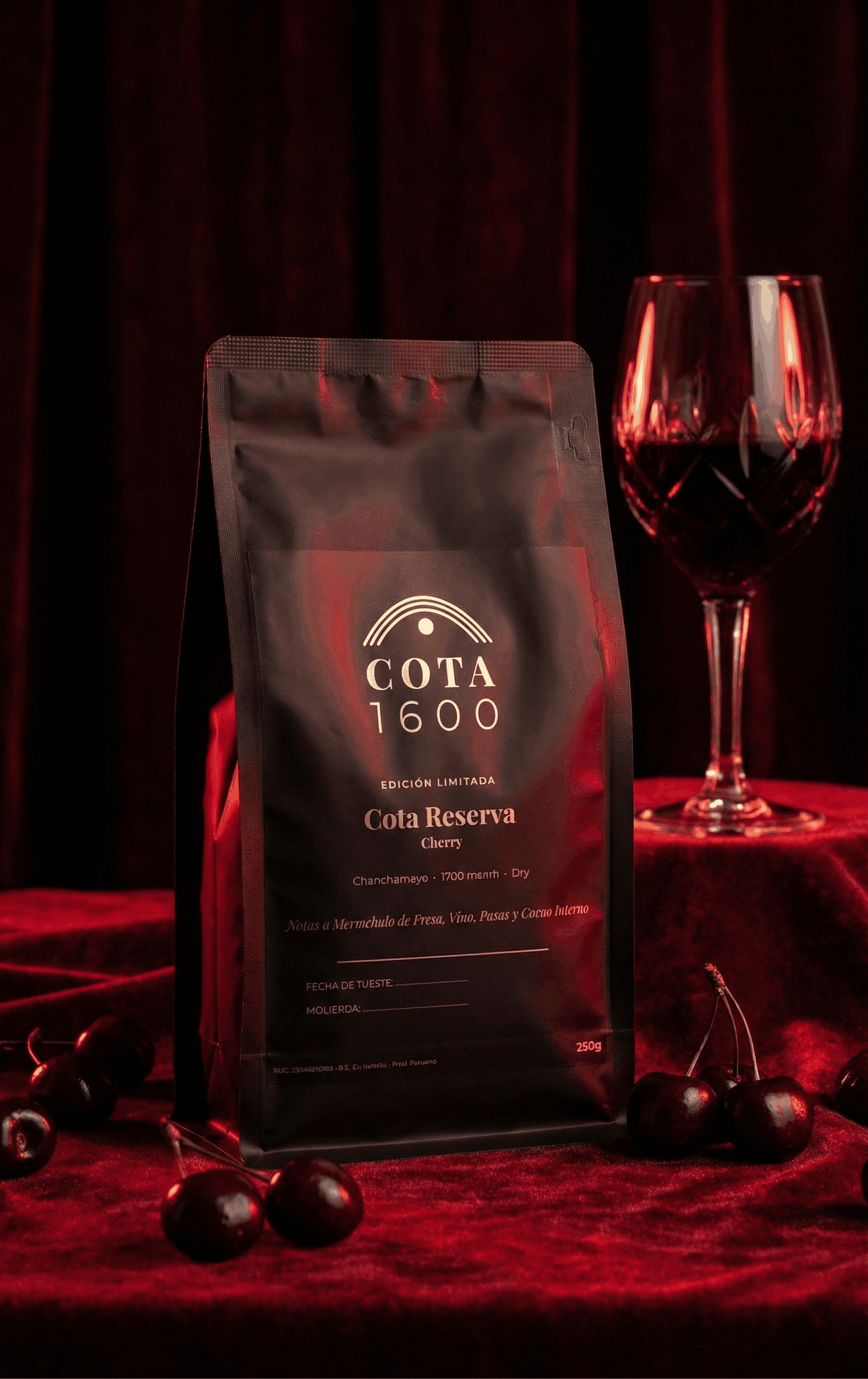 Bolsa de café Cota Reserva Cherry 250g — edición limitada, proceso natural