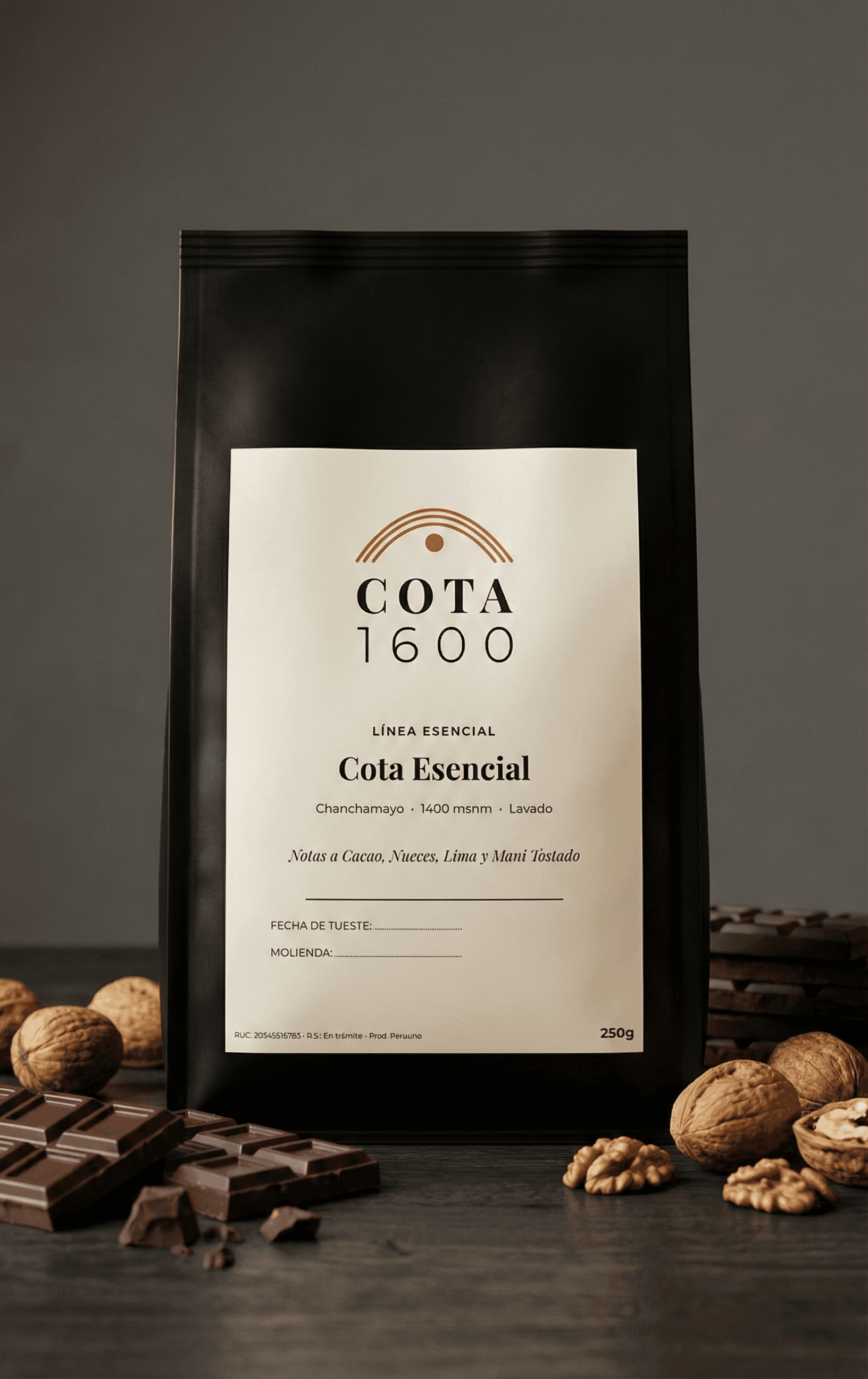 Bolsa de café Cota Esencial 250g — café de especialidad peruano tostado fresco
